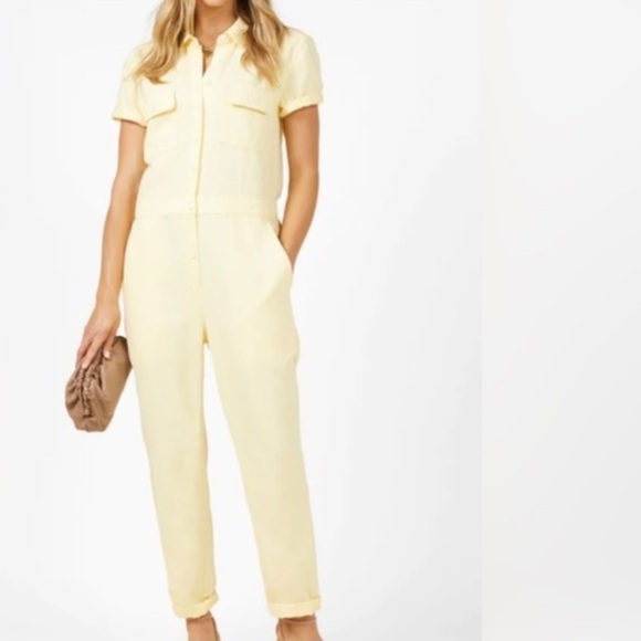 Outerknown S.E.A. Jumpsuit Boiler Suit Organic Cotton Yellow Large - Picture 1 of 10